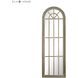 Arched Windowpane 71 X 23.5 inch Gray with Clear Wall Mirror