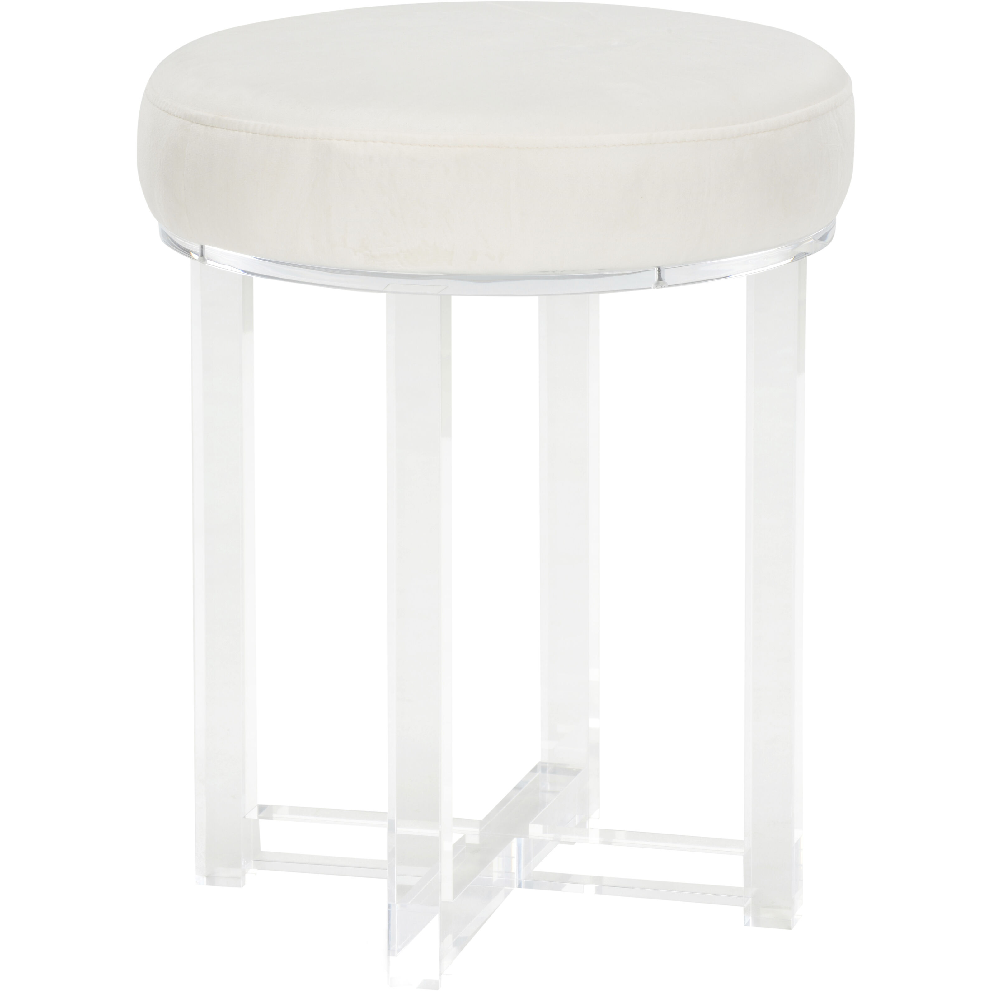 Lucy 19.5 inch White/Cream Stool