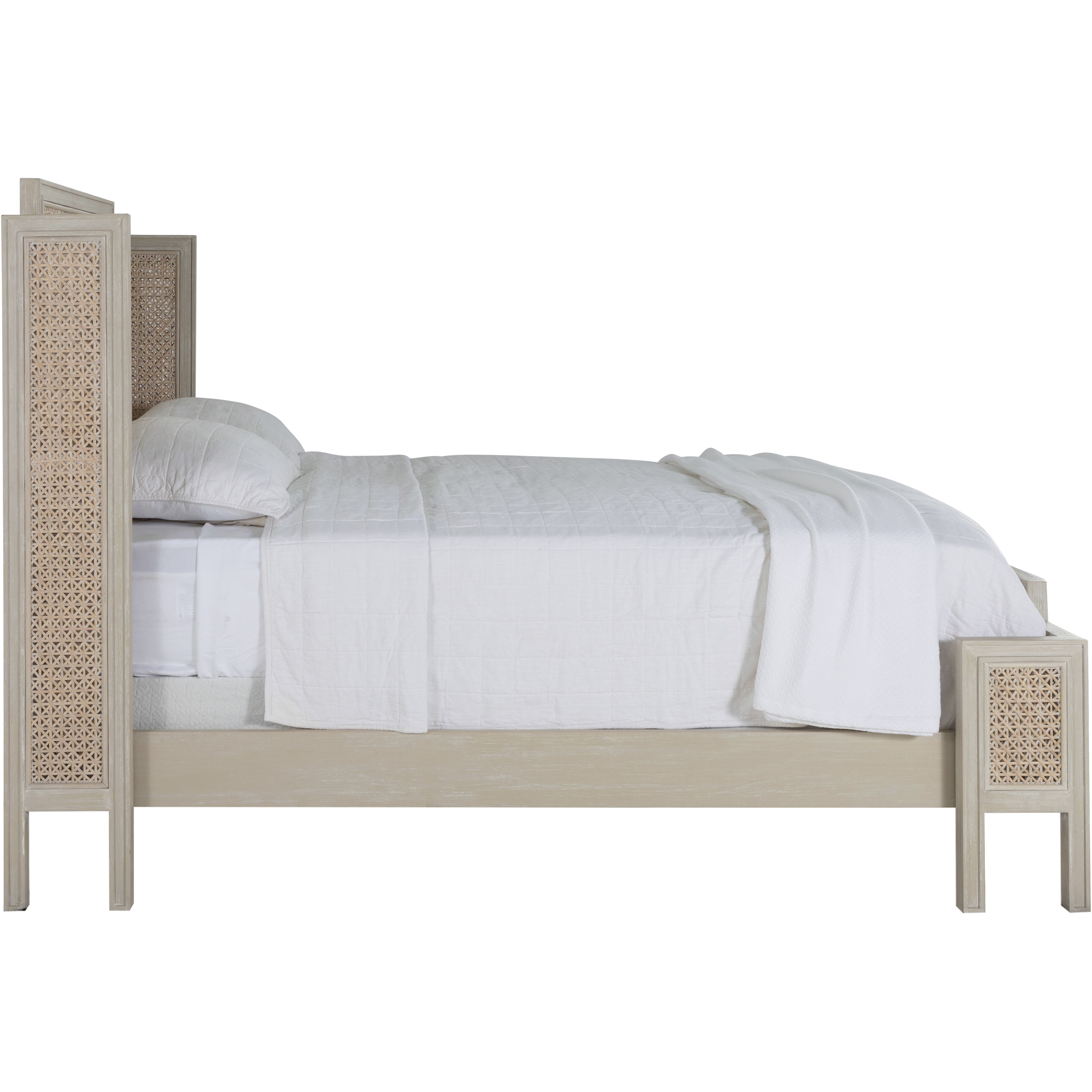 Camille Cerused White Queen Bed