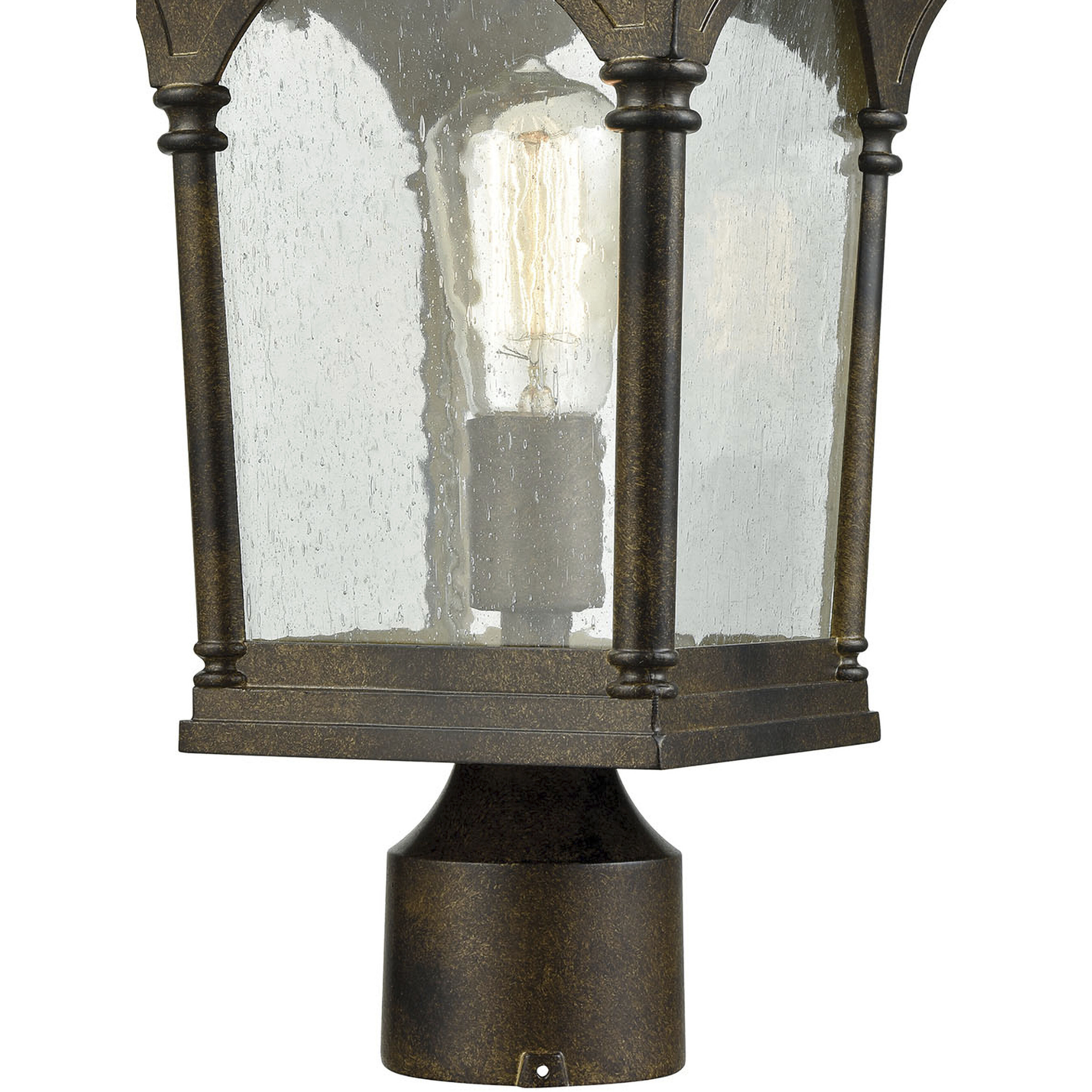 Loringdale 1 Light 17 inch Hazelnut Bronze Outdoor Post Light