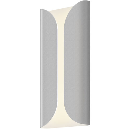 Folds LED 14 inch Textured Gray Indoor-Outdoor Sconce, Inside-Out