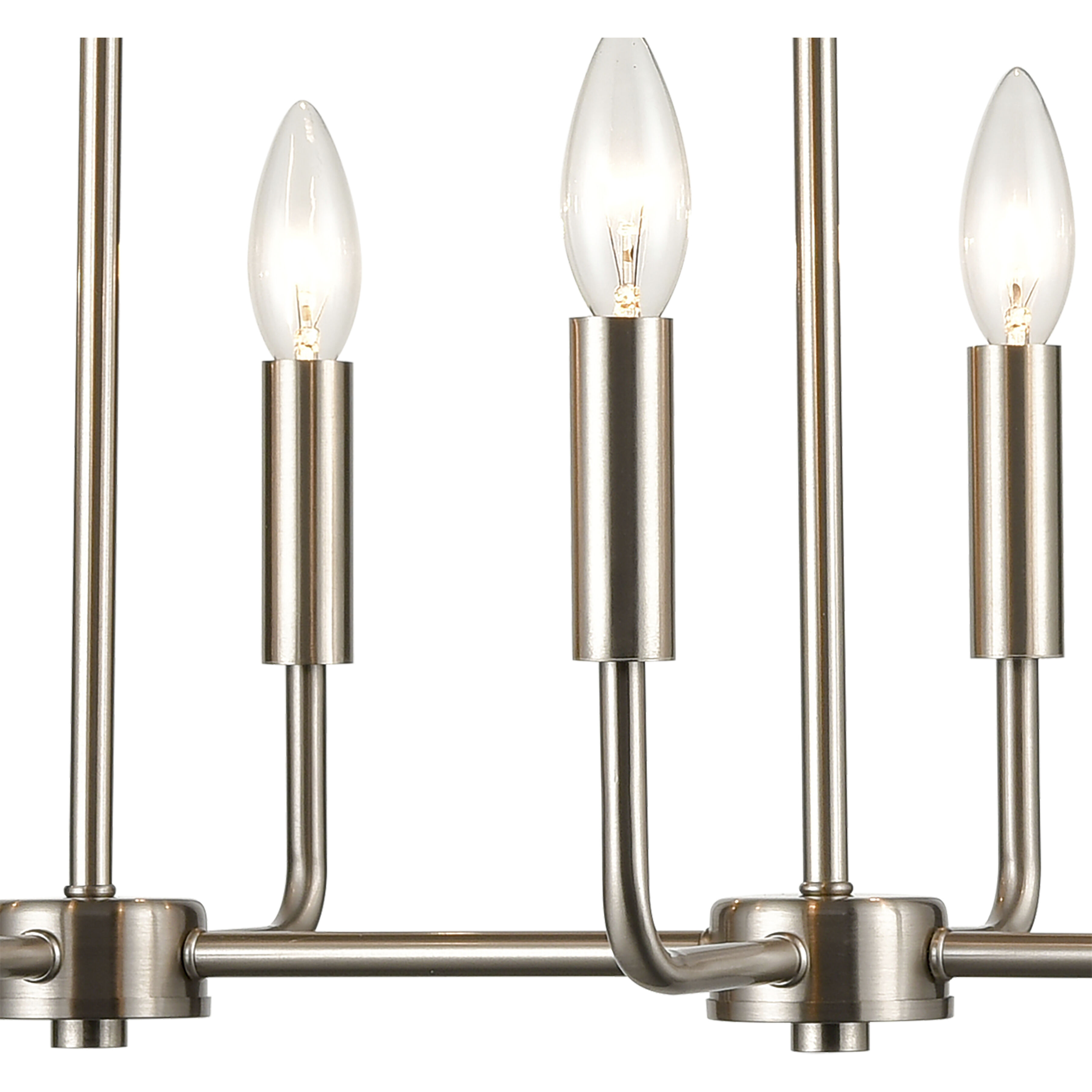Park Slope 8 Light 39 inch Brushed Nickel Linear Chandelier Ceiling Light