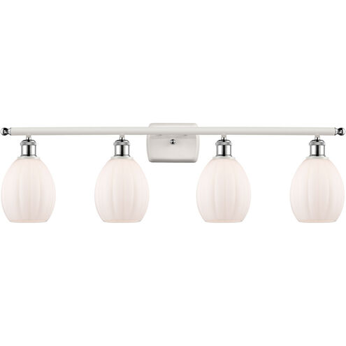 Ballston Eaton 4 Light 36 inch White and Polished Chrome Bath Vanity Light Wall Light, Ballston