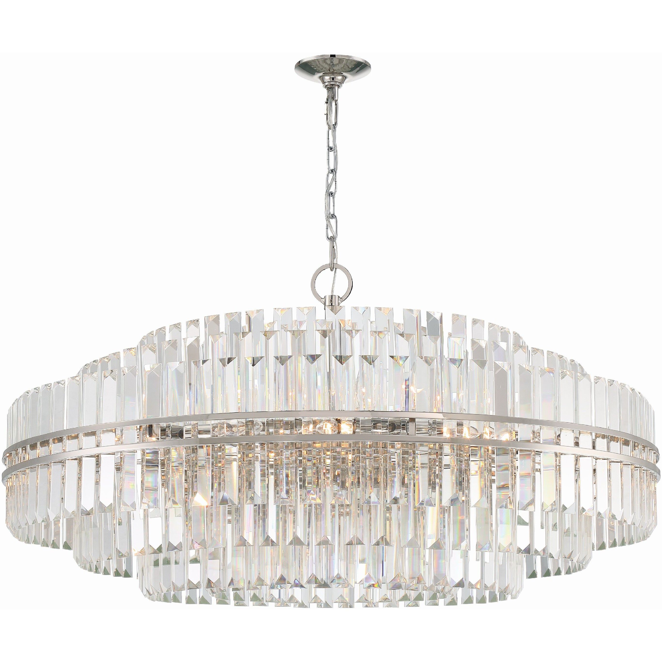 Hayes 32 Light 40.5 inch Polished Nickel Chandelier Ceiling Light