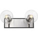 Parsons 16 X 10.5 X 7.75 inch Matte Black and Brushed Nickel Vanity