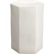 Porto 21 X 15 inch White Ceramic Side Table