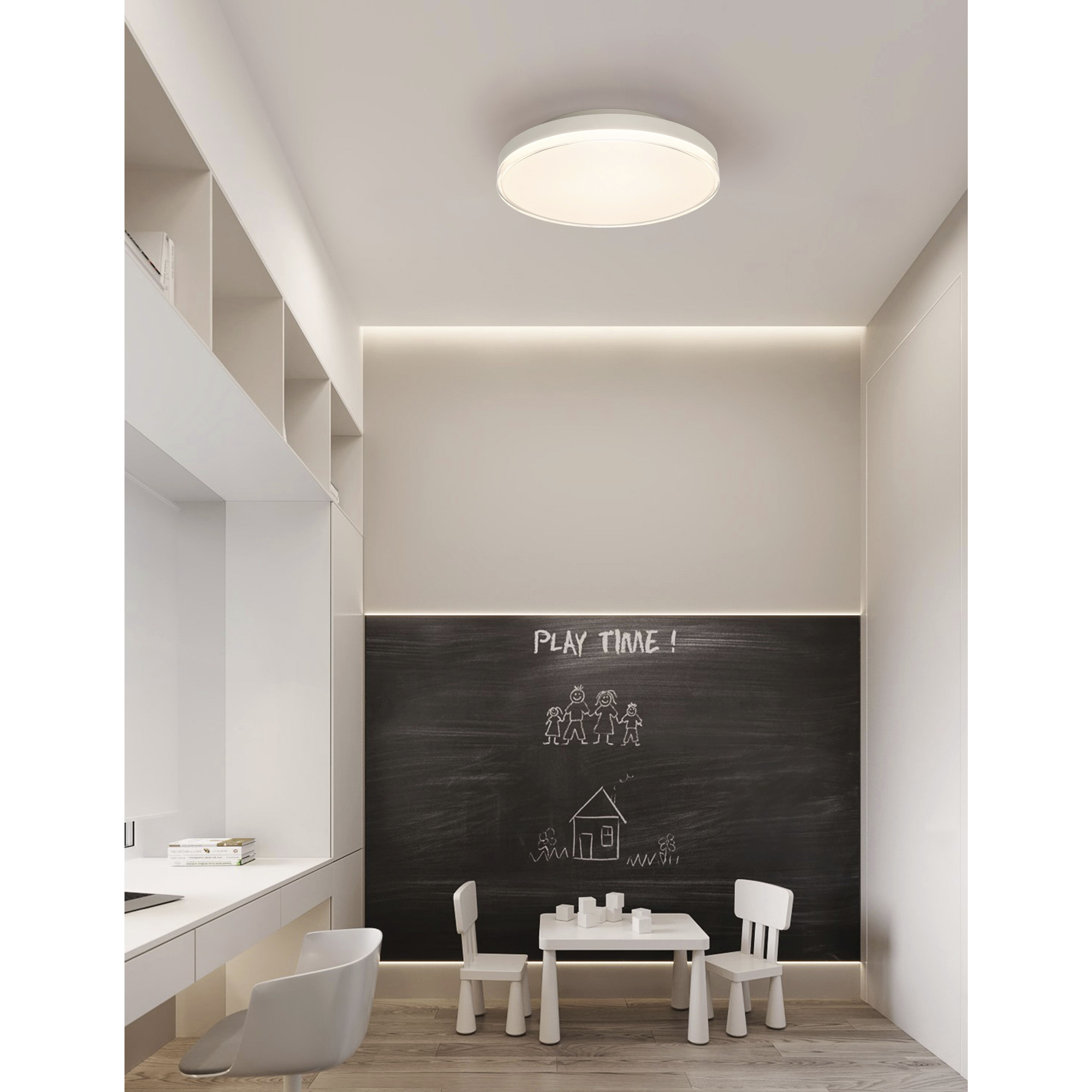 Elio LED 15.7 inch Matte White Flush Mount Ceiling Light