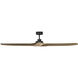 Collins 70 inch Midnight Black with Natural Honey Blades Smart Ceiling Fan