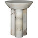 Nox 22 X 18 inch White Marble Side Table