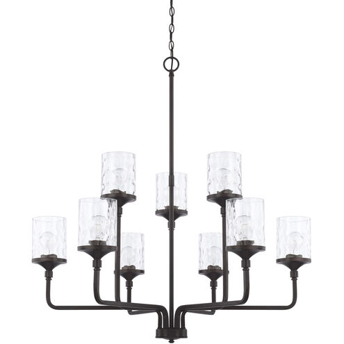 Colton 9 Light 38 inch Matte Black Chandelier Ceiling Light