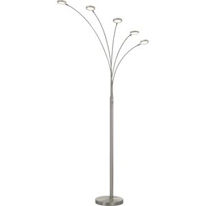 Cremona 79 inch 4 watt Brushed Steel Arc Floor Lamp Portable Light
