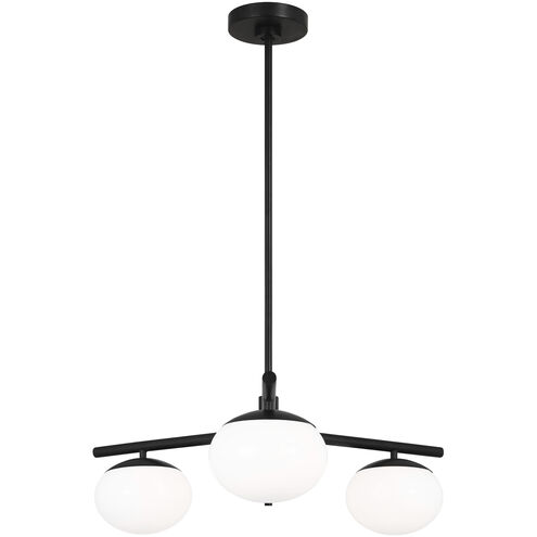 ED Ellen DeGeneres Lune 3 Light 27.38 inch Aged Iron Semi-Flush Mount Ceiling Light