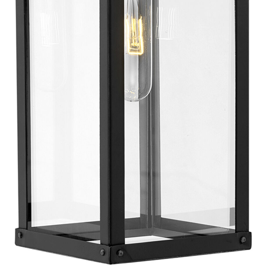 Estate Series Porter LED 19 inch Black with Burnished Bronze Outdoor Wall Mount Lantern
