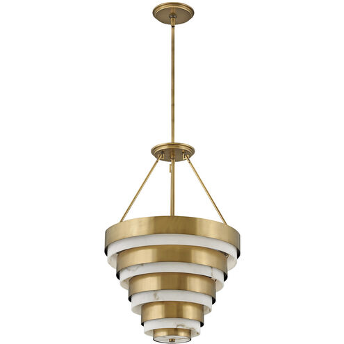 Lisa McDennon Echelon 4 Light 18 inch Heritage Brass Indoor Chandelier Ceiling Light