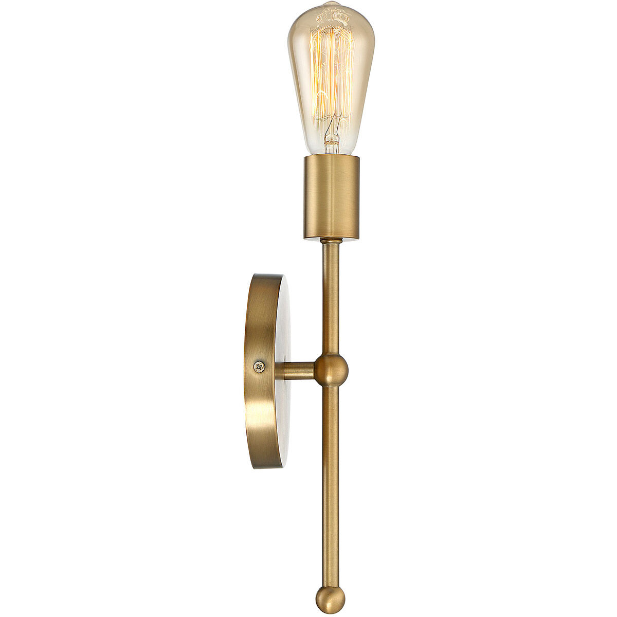 Industrial 1 Light 5.13 inch Natural Brass ADA Wall Sconce Wall Light in Warm Brass