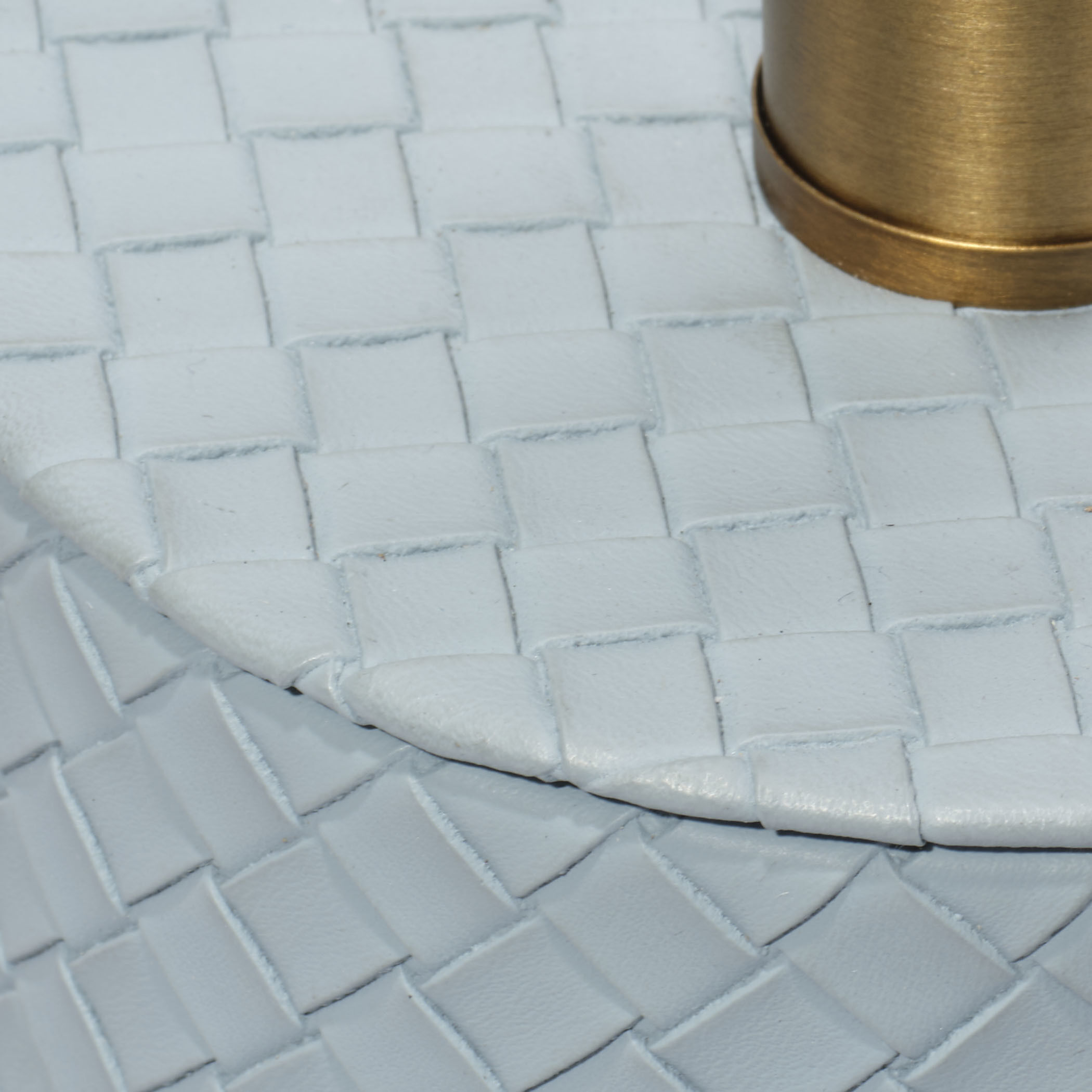 Roman 17.5 inch 60 watt Blue Leather Table Lamp Portable Light