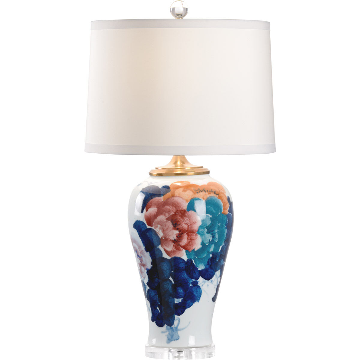 Chelsea House 31 inch 100.00 watt Handpainted/Clear Table Lamp Portable Light