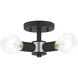 Copenhagen 3 Light 14 inch Black Semi-Flush Mount Ceiling Light