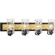 Hammer Time 4 Light 33 inch Carbon/French Gold Bath Vanity Wall Light