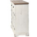 Shabby Antique White and Natural Cabinet