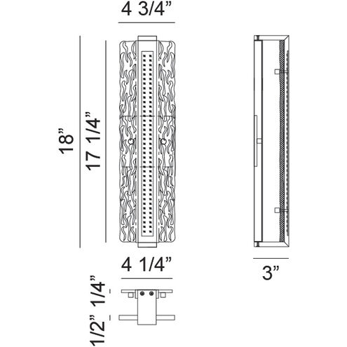 Niagara LED 5.1 inch Chrome Bath Vanity Light Wall Light