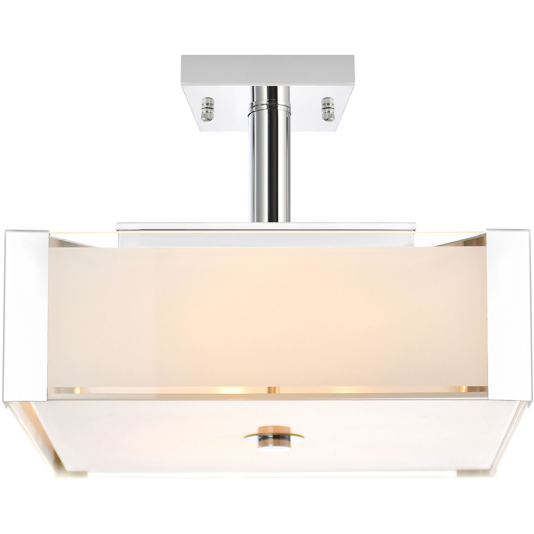 Lucie 3 Light 14 inch Chrome Drum Shade Chandelier Ceiling Light