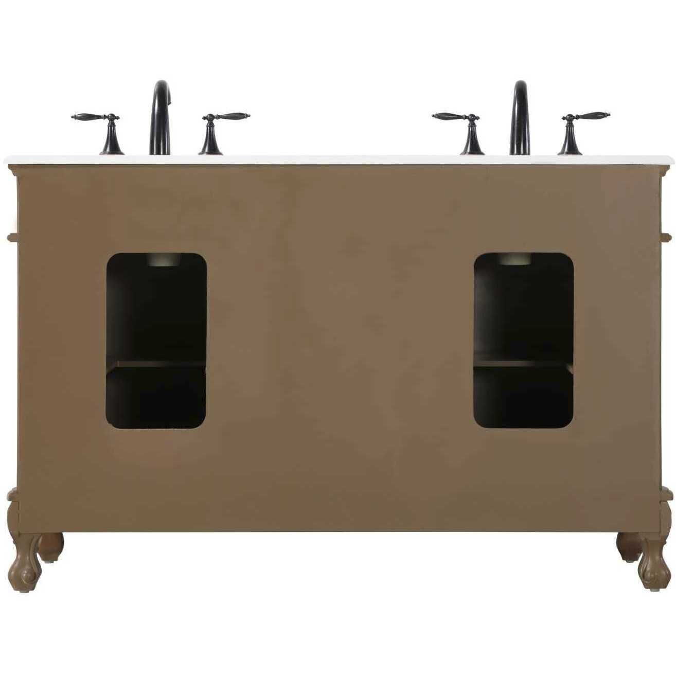 Danville 54 X 36 inch Teak Bathroom Vanity Cabinet