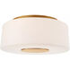 Barbara Barry Acme 3 Light 16.25 inch Soft Brass Flush Mount Ceiling Light, Large