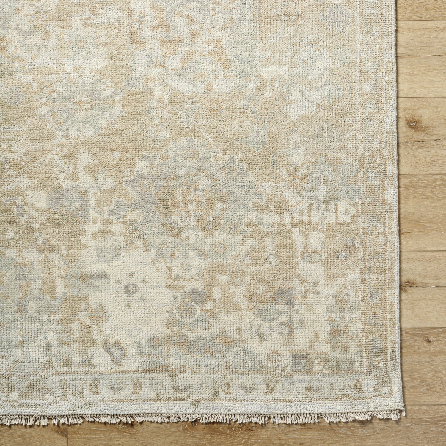 Monterey 108 X 72 inch Ash / Khaki / Champagne Handmade Rug in 6 x 9