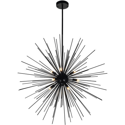 Savannah 9 Light 30 inch Black Chandelier Ceiling Light