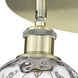 Athens Water Glass 3 Light 17.63 inch Antique Brass Flush Mount Ceiling Light