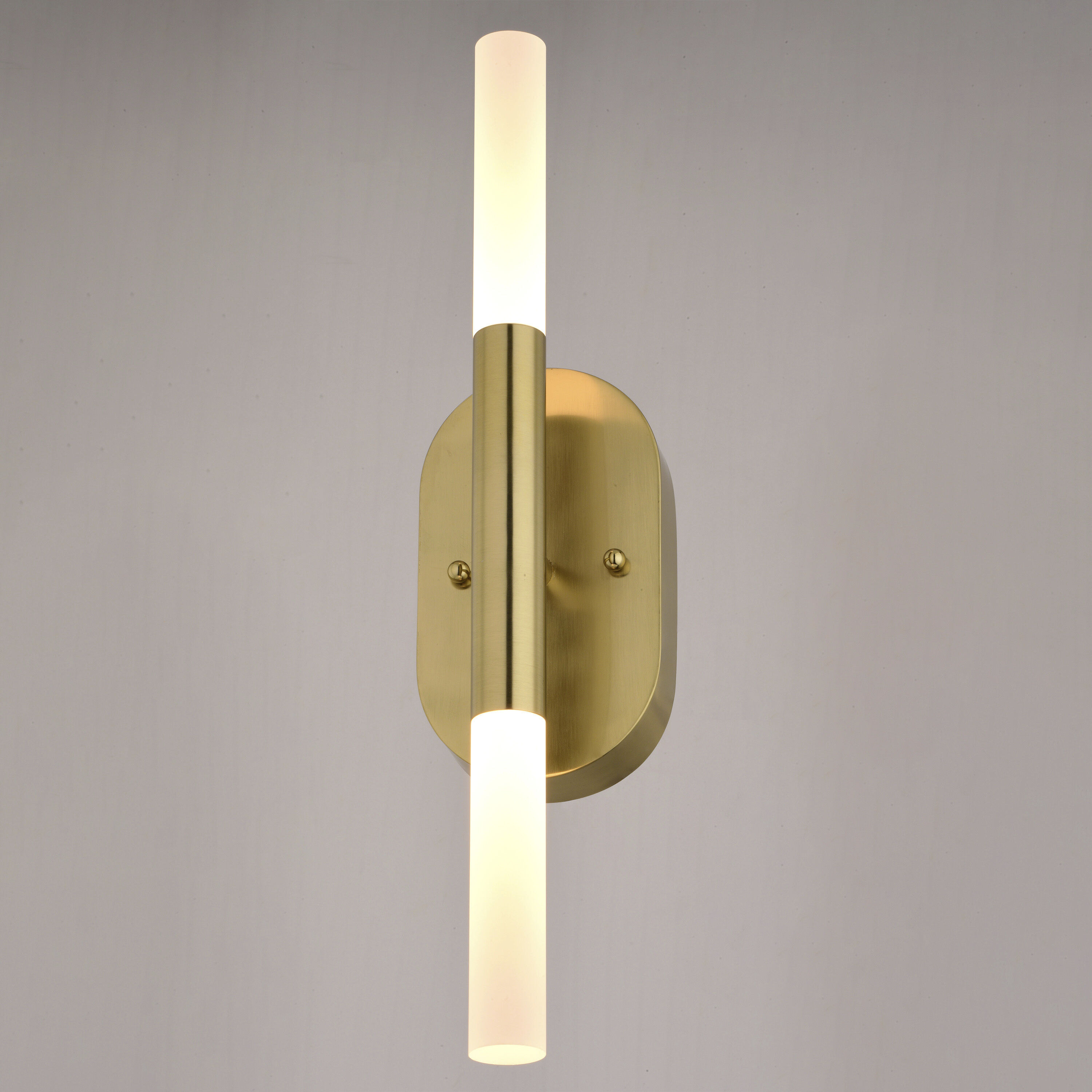 Fulton LED 4.5 inch Satin Brass Bathroom Light Wall Light