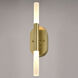 Fulton LED 4.5 inch Satin Brass Bathroom Light Wall Light