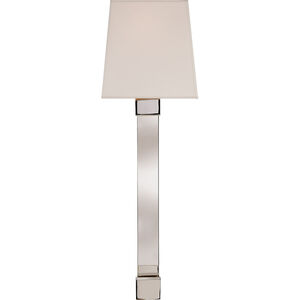 Chapman & Myers Edgar 1 Light 8 inch Crystal with Polished Nickel Sconce Wall Light in Polished Nickel and Crystal, Large