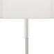 Kate 66.25 inch 150 watt Polished Nickel Floor Lamp Portable Light in Ascot White