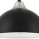 Kahn 1 Light 10 inch Midnight and Satin Aluminum Outdoor Pendant
