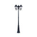 Suffolk 3 Light 83 inch Matte Black Exterior Post Mount