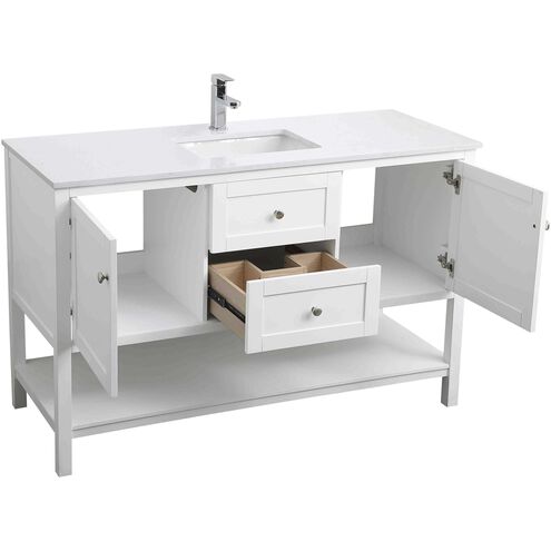 Heath 54 X 21.5 X 35 inch White Vanity Sink Set