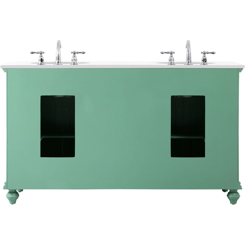 Otto 60 X 21 X 35 inch Vintage Mint Vanity Sink Set