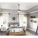 Swanson 44 inch Matte Silver with Autumn Walnut/Natural Wood Blades Ceiling Fan