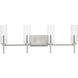 Elara 4 Light 32 inch Brushed Nickel Bath Vanity Wall Light