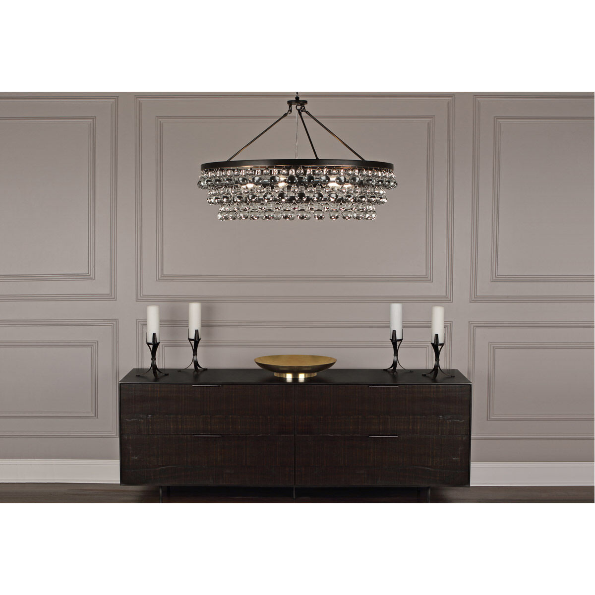 Bling 6 Light 34.88 inch Deep Patina Bronze Chandelier Ceiling Light