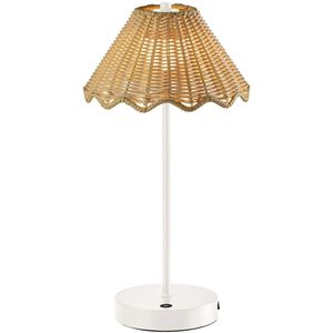 Stevie 15 inch 1.50 watt White LED Cordless Table Lamp Portable Light