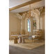 Samsara 6 Light 31.5 inch Saddle Tan Chandelier Ceiling Light, Small