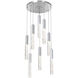 Axis LED 24 inch Classic Silver Chandelier Ceiling Light in 3000K LED, Multi-Port