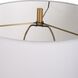Palu 37.5 inch 150.00 watt Light Beige Travertine and Plated Brushed Brass Table Lamp Portable Light