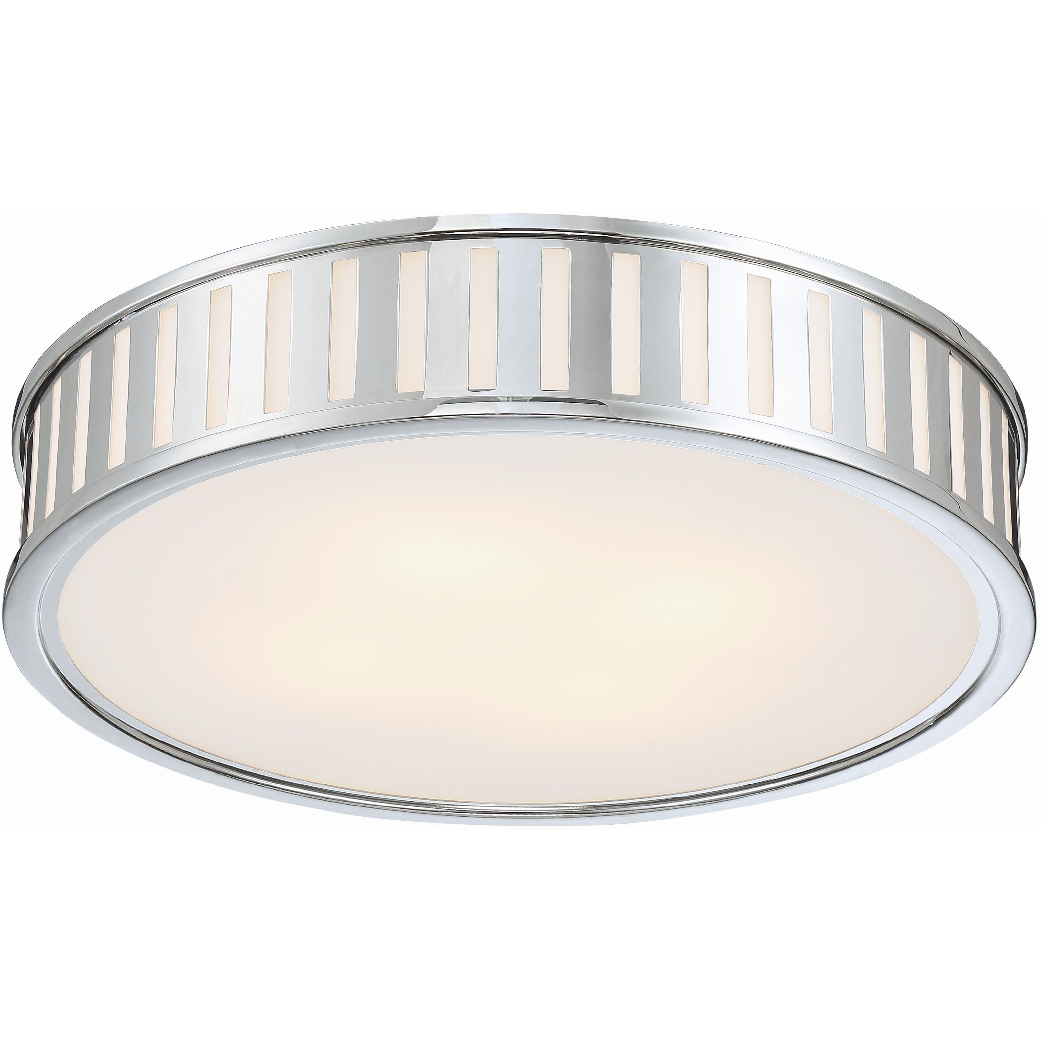 Kendal 4 Light 22.5 inch Polished Nickel Flush Ceiling Light