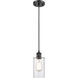 Ballston Clymer 1 Light 4 inch Matte Black Mini Pendant Ceiling Light in Clear Glass, Ballston