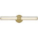 Georgette LED 24 inch Lacquered Brass Bath Light Wall Light