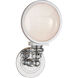 Chapman & Myers Boston 1 Light 6 inch Chrome Head Light Bath Sconce Wall Light